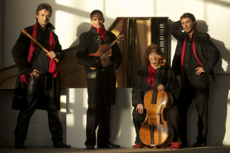 Red Priest (L to R: Piers Adams, recorders; Adam Summerhayes, violin; Angela East, cello; David Wright, harpsichord)