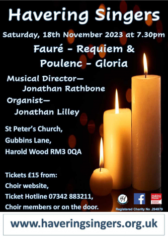 Havering Singers; Autumn Concert