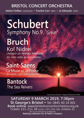 Bristol Concert Orchestra 9 March 2019 concert poster Bristol Concert Orchestra 9 March 2019 concert poster