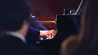 Leeds Conservatoire Student playing a Steinway concert grand piano at Besbrode Pianos Leeds Conservatoire Student playing a Steinway concert grand piano at Besbrode Pianos