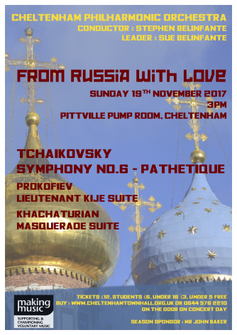 CPO Autumn 2017 Concert - From Russia With Love