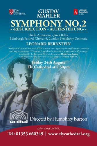 Mahler 2 at Ely Cathedral, Cambridgeshire celebrates Bernstein's 100th!