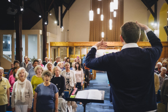Exmouth Choral Society in rehearsal