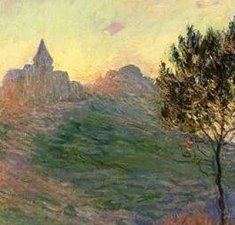 Monet, The Church at Varengeville, 1882, via Wikimedia Commons