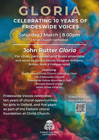 GLORIA: Celebrating 10 years of Frideswide Voices GLORIA: Celebrating 10 years of Frideswide Voices
