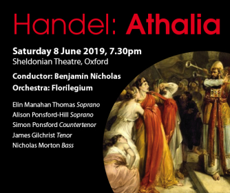 Poster for Oxford Bach Choir's Athalia concert