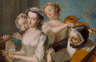 Philippe Mercier, 1689 or 1691–1760, The Sense of Hearing, 1744 to 1747, Yale Center for British Art, Paul Mellon Collection copy Philippe Mercier, 1689 or 1691–1760, The Sense of Hearing, 1744 to 1747, Yale Center for British Art, Paul Mellon Collection copy