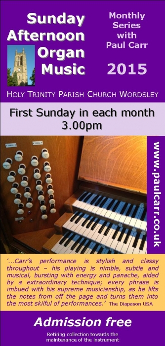 Sunday Afternoon Organ Music at Holy Ttrinity Wordsley