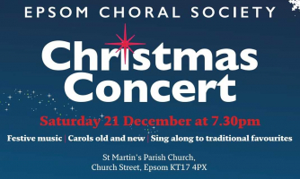 Epsom Choral Society Christmas Concert flyer Epsom Choral Society Christmas Concert flyer