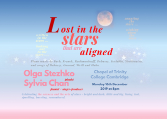 Lost in the stars ... that are aligned: piano music and songs about stars ... Franck, Debussy, Scriabin and others