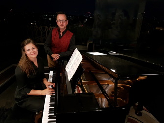 Storyteller Matthew Crampton and pianist Olga Jegunova