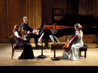 Galos Trio performing at Conway Hall