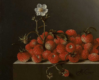 Still Life with Wild Strawberries (detail),
Adriaen Coorte, 1705 © Wikimedia Commons Still Life with Wild Strawberries (detail),
Adriaen Coorte, 1705 © Wikimedia Commons