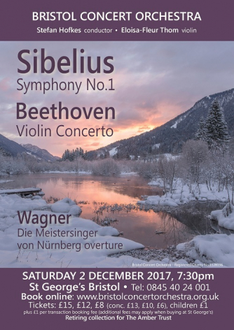 Bristol Concert Orchestra 2 December 2017 concert poster