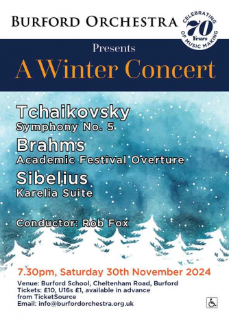 Burford Orchestra Winter concert poster Burford Orchestra Winter concert poster