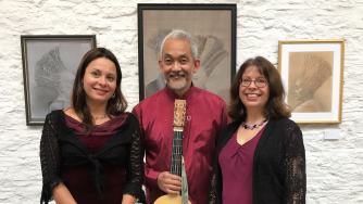 Maria, Din & Jane at the Silk Mill