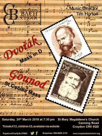 Croydon Bach Choir Spring Concert Dvorak Gounod
