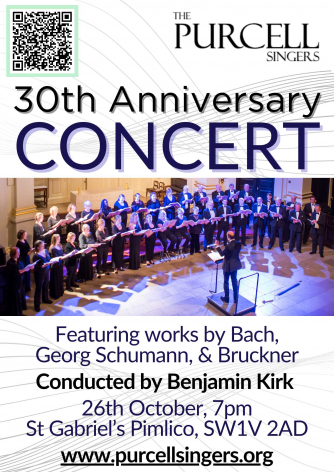 Purcell Singers, 30th Anniversary Concert Purcell Singers, 30th Anniversary Concert