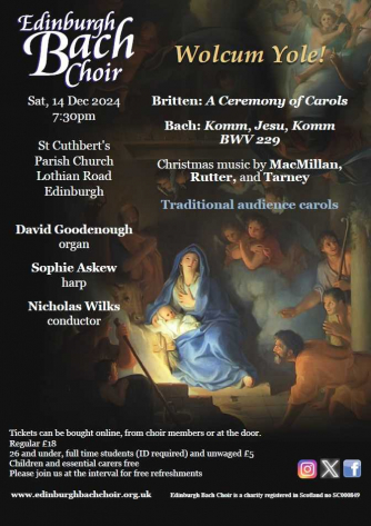 Edinburgh Bach Choir Christmas Concert 2024 Edinburgh Bach Choir Christmas Concert 2024