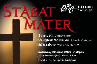 Poster for Oxford Bach Choir's Stabat Mater concert Poster for Oxford Bach Choir's Stabat Mater concert