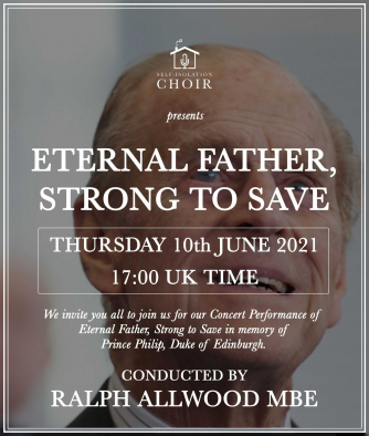 Poster for the Self-Isolation Choir's Eternal Father, Strong To Save performance