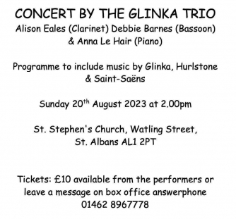 Glinka Trio Concert Details