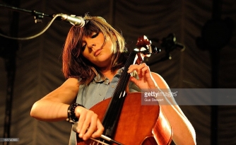 Rachael Lander playing and singing