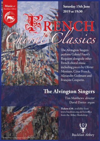 Alvington Singers Buckfast Abbey Concert Poster