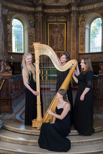 London Harp Quartet (Olivia Jageurs not pictured) London Harp Quartet (Olivia Jageurs not pictured)