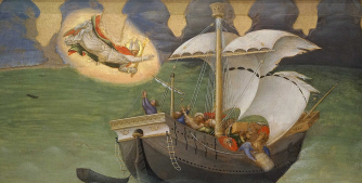 St Nicolas saves a ship from shipwreck, Gentile da Fabriano, 1425 © Wikimedia Commons St Nicolas saves a ship from shipwreck, Gentile da Fabriano, 1425 © Wikimedia Commons
