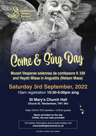 Come and Sing Day flyer Come and Sing Day flyer