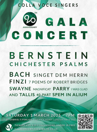 Colla Voce Singers 20th Anniversary Gala Concert Colla Voce Singers 20th Anniversary Gala Concert