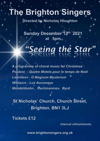 A cappella singing round the Star of Bethlehem