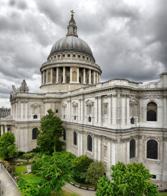 St Paul's Cathedral from the south east