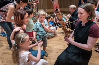 Bassoon Zoe Shevlin at an OAE TOTS event. Credit: Roger King, Saffron Hall