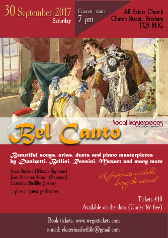 Bel Canto Concert on September 30th 2017