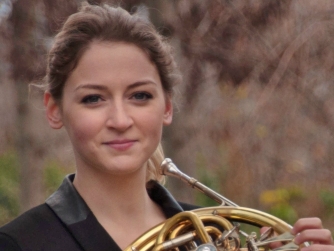 Katy Woolley, Principal Horn of the Philharmonia. Katy Woolley, Principal Horn of the Philharmonia.