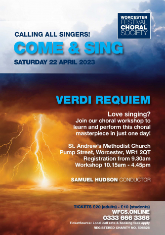Worcester Festival Choral Society - Come and Sing! Worcester Festival Choral Society - Come and Sing!
