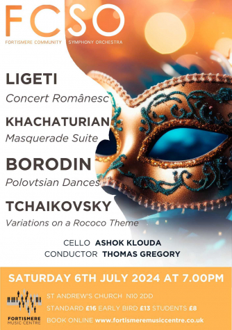 FCSO North London concert on 6th July FCSO North London concert on 6th July