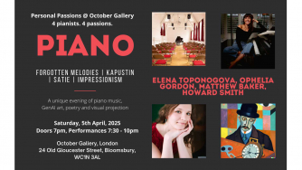 Personal Passions @ October Gallery, April 5th, 2025, 7PM Personal Passions @ October Gallery, April 5th, 2025, 7PM