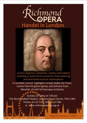 Handel in London concert flier