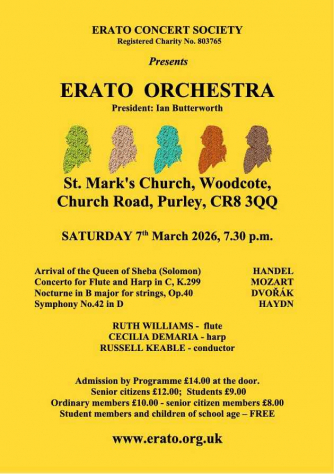 Erato Orchestra Concert - March 2026 Erato Orchestra Concert - March 2026