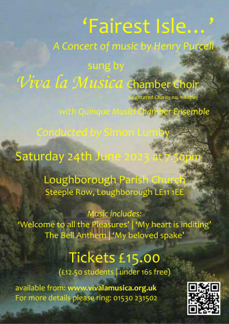 Fairest Isle. A concert of choral music by Henry Purcell.