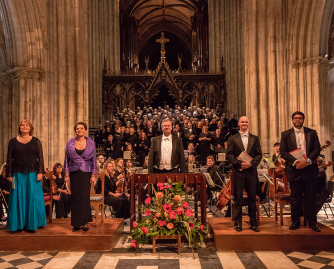 Worcester Festival Choral Society performing at Worcester Cathedral