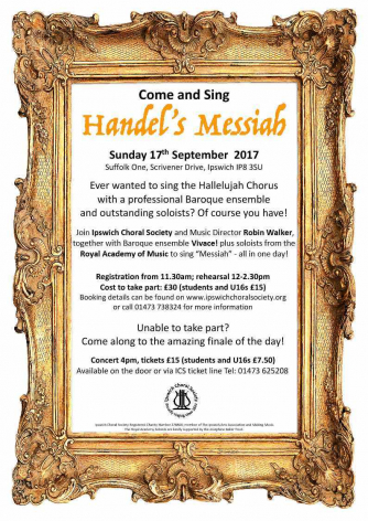 Come and Sing Messiah poster Come and Sing Messiah poster