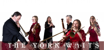 The York Waits perform music from the 15th-17th centuries on shawms & sackbuts, bagpipes, recorders, crumhorns, fiddles, harps, gittern, guitar, hurdy-gurdy and percussion.