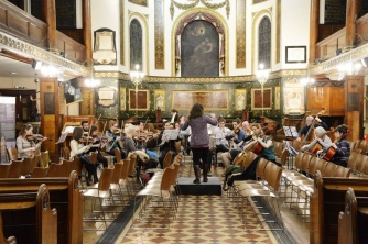 The Central London Orchestra in rehearsal