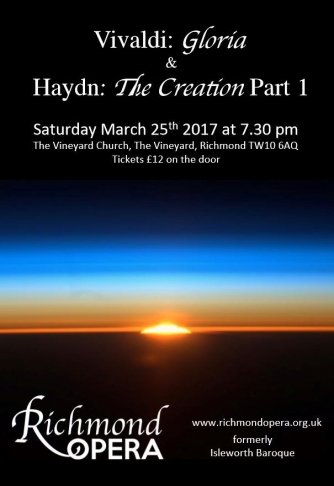 Haydn Creation (Part 1) and Vivaldi Gloria concert