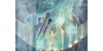 The image featured here is Festival Te Deum, op. 32, by our Artist-in-Residence, Jane Mackay, inspired by the music of Benjamin Britten.