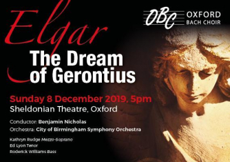 Poster for Oxford Bach Choir's Dream of Gerontius concert